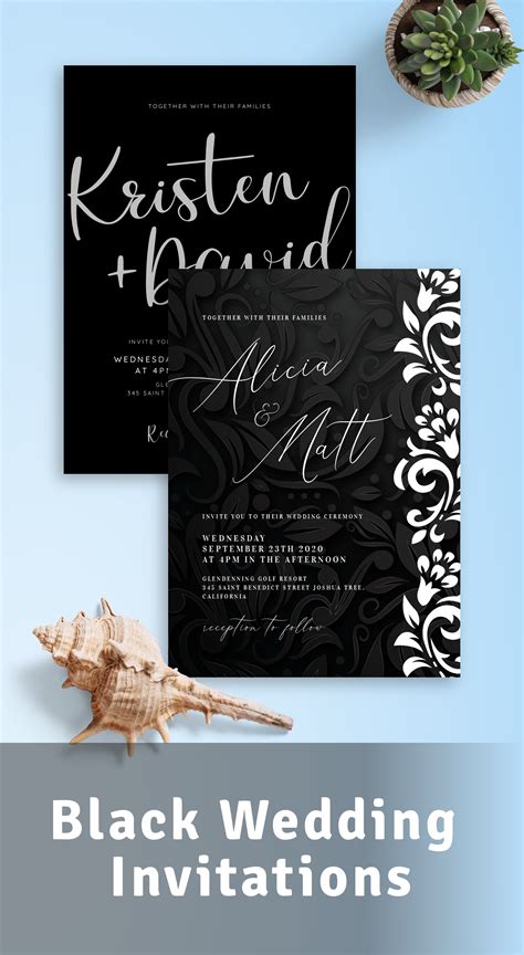 Choosing Black Wedding Invitation Templates