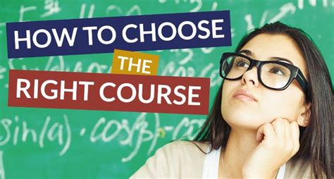 Choosing courses