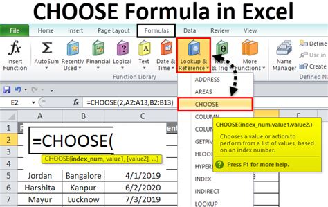 Choosing Excel Template