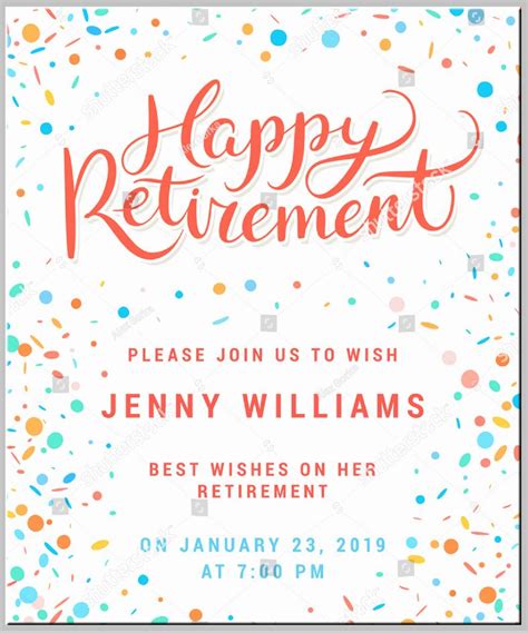 Tips for choosing a retirement invitation template