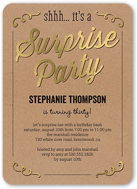 Choosing Surprise Party Invitations Template