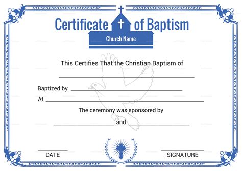 Christening Certificate Template Designs