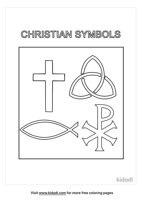 Christian symbol coloring pages