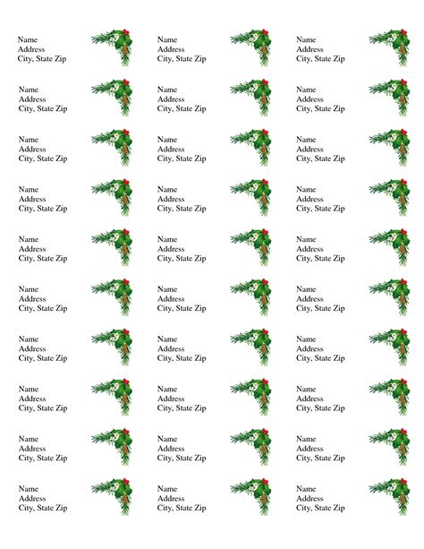 Christmas Address Labels Template