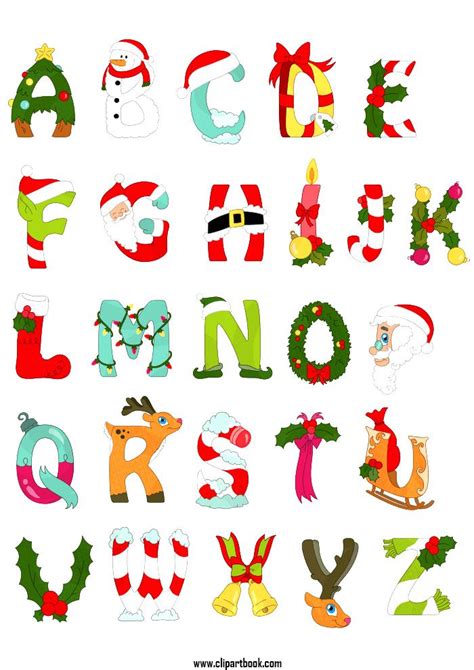 Printable Merry Christmas Alphabet Letters Gallery 1