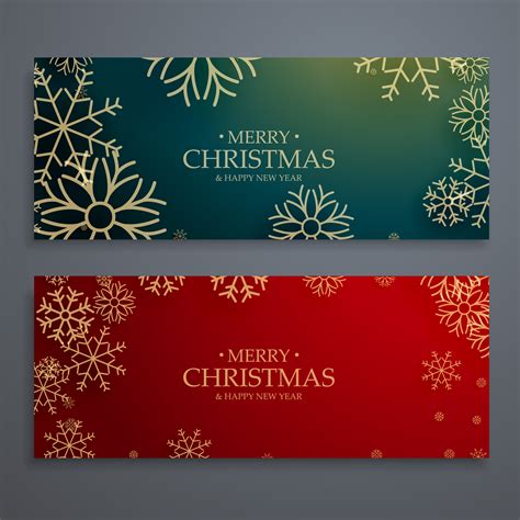 Christmas Banner with Red and Green Holly