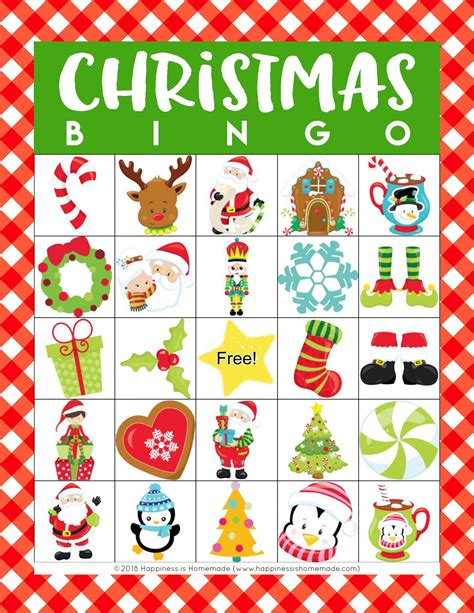 Christmas Bingo Cards for Families