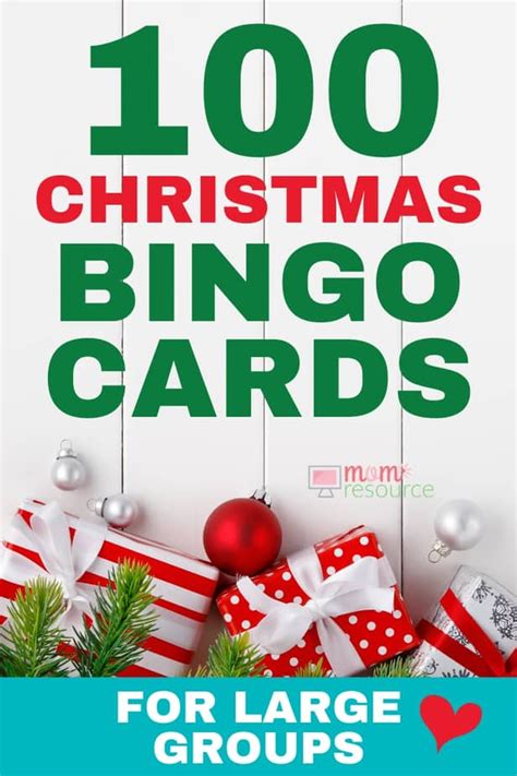 Christmas Bingo Cards for Large Groups