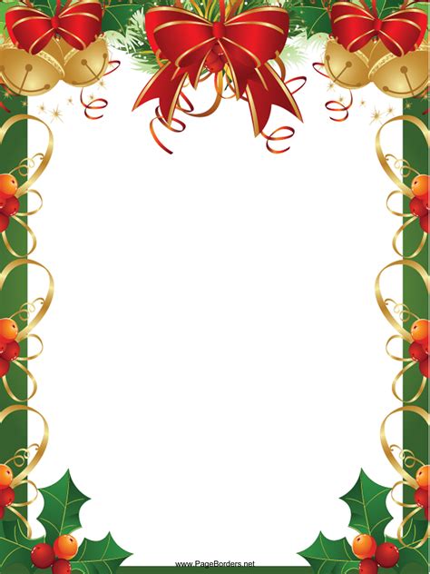 Christmas Border Word Template Designs