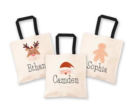 Christmas canvas bag with personalized name