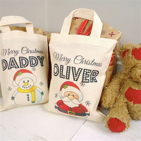 Christmas canvas bag with gifts inside