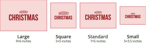 Christmas Card Size Guide