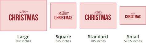 Christmas Card Sizes and Designs