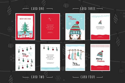 Christmas card templates PSD design