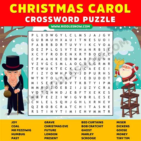 Christmas carol crossword puzzle