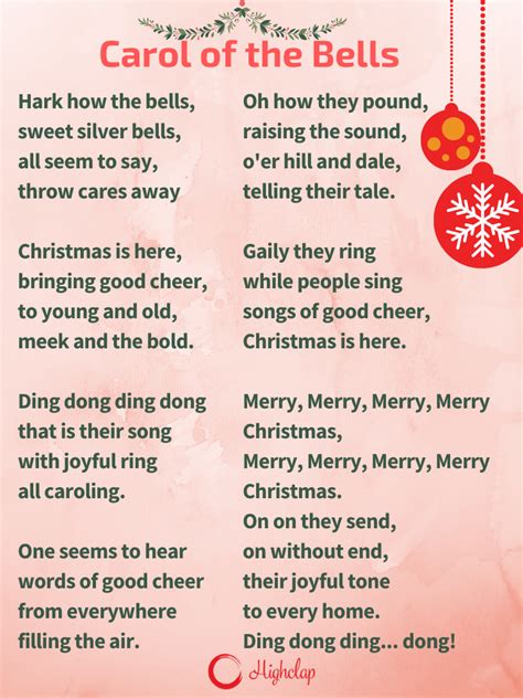 Christmas Carol Lyrics Image 2