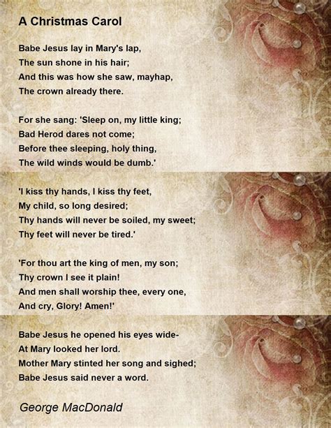 Christmas Carol Poem