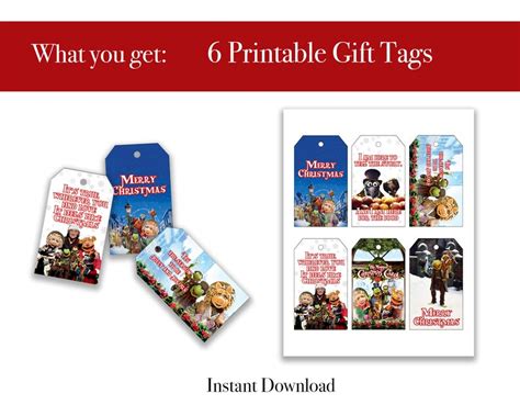 Christmas Carol Printables Gift Tags