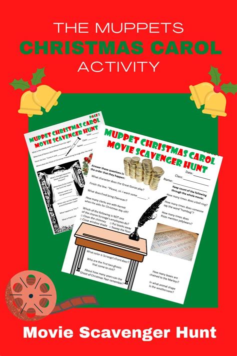 Christmas Carol Printables Scavenger Hunt