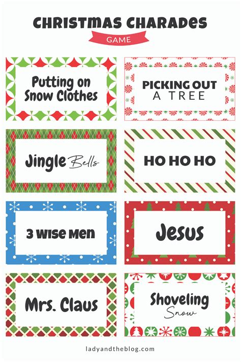 Christmas Charades Printable