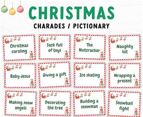 Christmas Charades Props