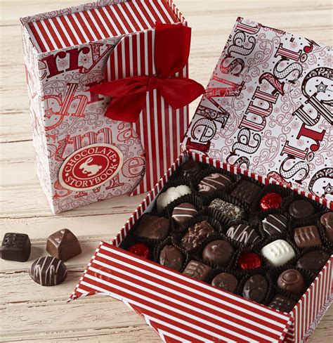 A chocolate box with a personalized gift tag