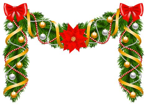 A festive illustration of garlands