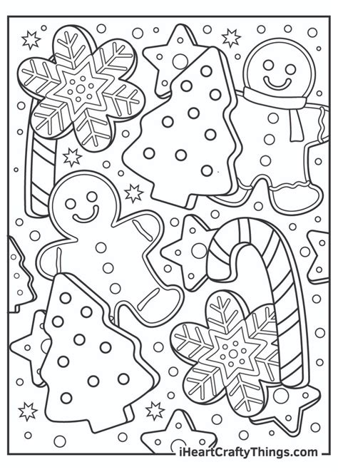 Christmas coloring pages for adults with gingerbread men