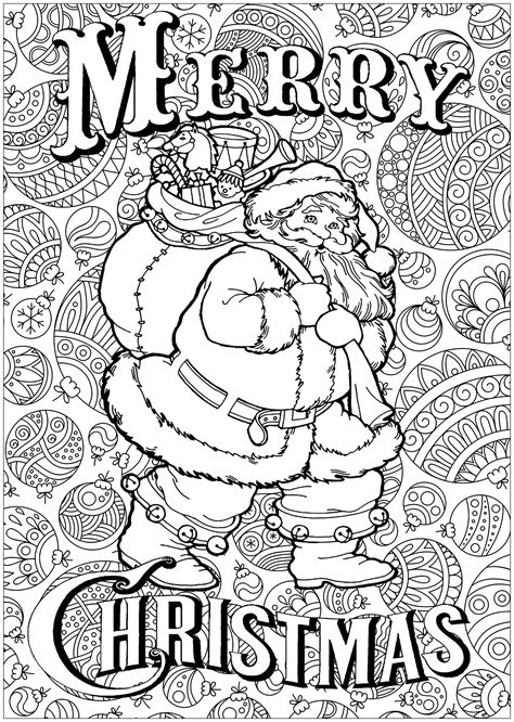 Holiday characters Christmas coloring page for adults