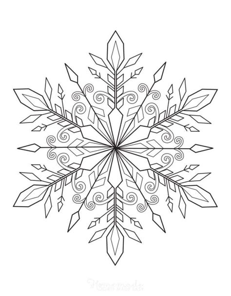 Christmas coloring pages for adults with snowflakes