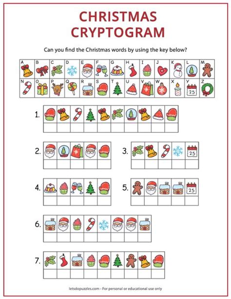 A Christmas cryptogram puzzle