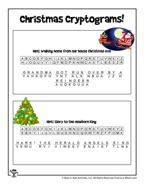 A Christmas cryptogram puzzle answer