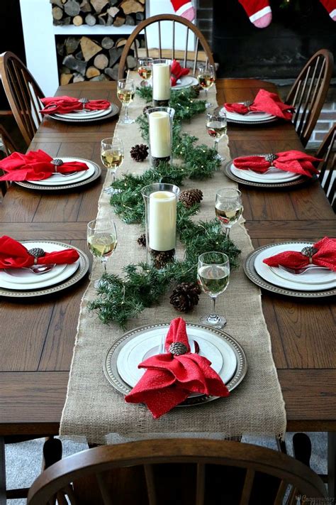 Christmas dinner table