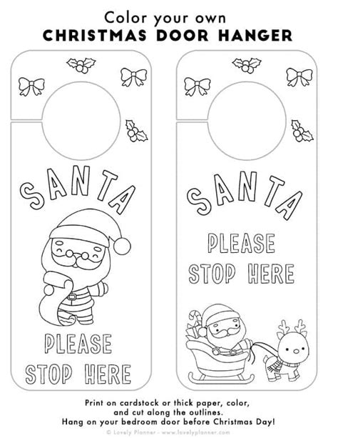 Christmas Door Hanger Template 1