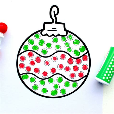 Christmas Dot Painting for Kids