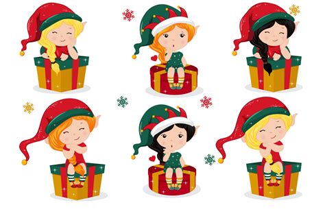 Christmas Elf Illustrations