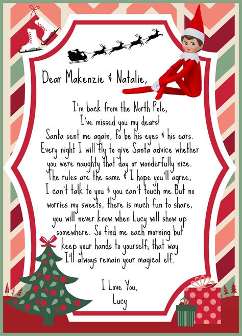 Christmas Elf Letter Template 1