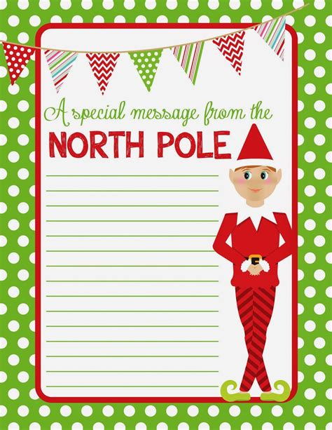 Christmas Elf Letter Template 3