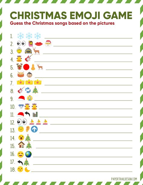 Christmas Emoji Activity Sheet