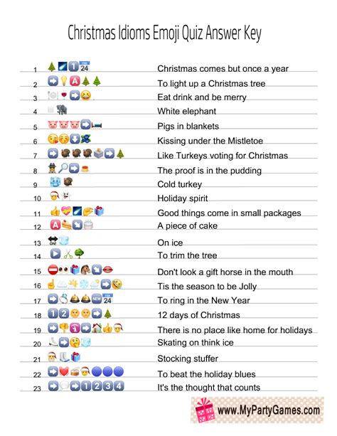 Christmas Emoji Crossword Puzzle