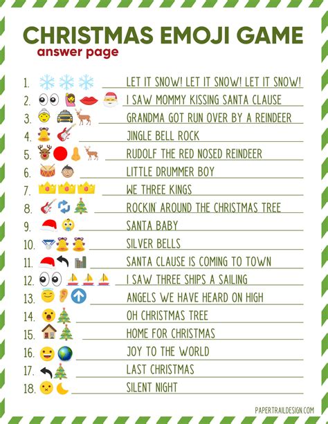 Christmas Emoji Game Printables