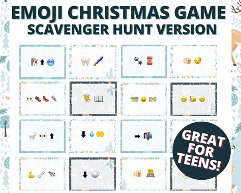 Christmas Emoji Scavenger Hunt