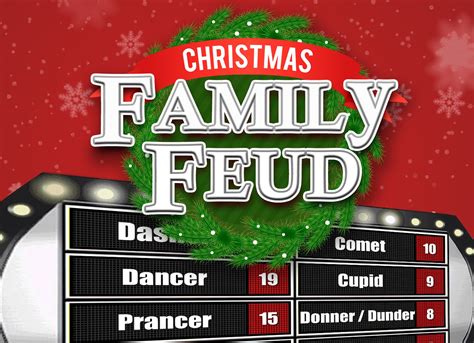 Christmas Family Feud Printable Game Template