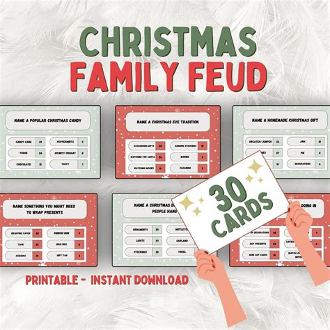 Christmas Family Feud Printable Game Tips