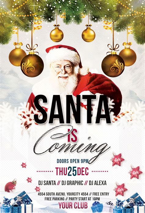 Santa Claus Christmas Flyer Template