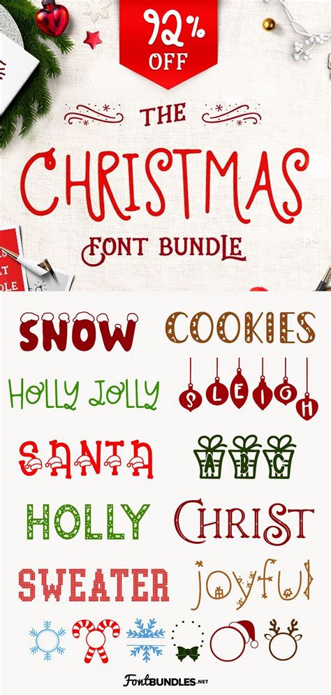 Christmas fonts usage