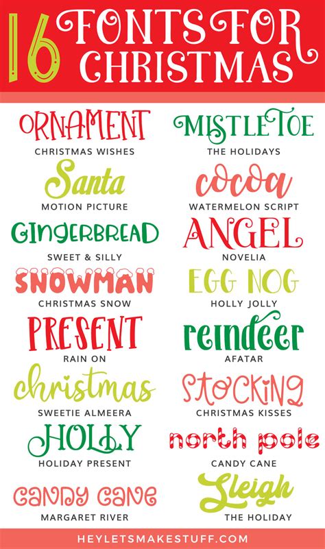 Christmas fonts inspiration