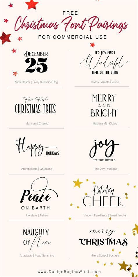 Christmas fonts design