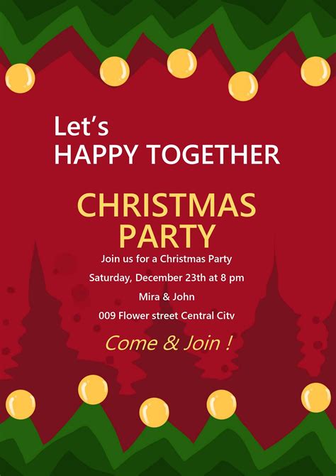 Christmas Gathering Invitation Template in Word Format