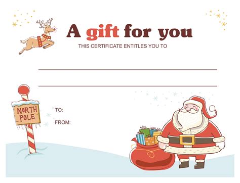 Christmas Gift Certificate Template 3